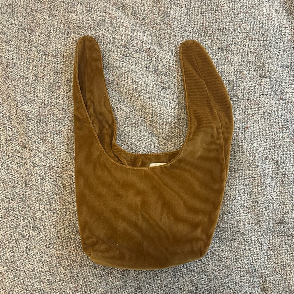 Merit Mustard Corduroy Tie up Make up Bag